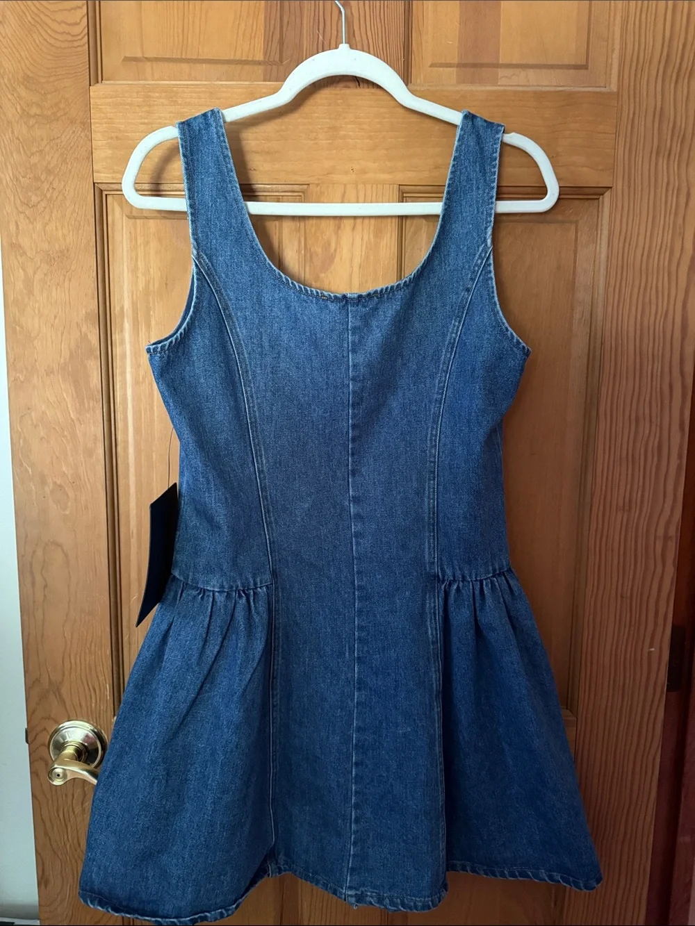 Lulu's Blue Denim Button-Front Mini Dress